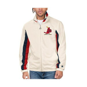 �X�^�[�^�[ �����Y �W���P�b�g���u���]�� �A�E�^�[ Men's Cream St. Louis Cardinals Rebound Cooperstown Collection Full-Zip Track Jacket Cream