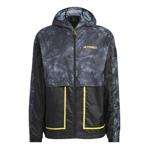 adidas AfB_X Y Xj[J[ yadidas National Geographic WIND.RDY Jacket 'Black Grey Yellow' HY4691z TCY US_M_S