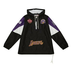Mitchell & Ness ~b`F&lX Y Xj[J[ yMitchell & Ness x NBA Team Origins Pullover Anorak 'LA Lakers' OJPO5033-LALYYPPPBLCKz TCY US_M_L