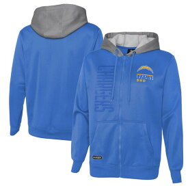 アウタースタッフ メンズ パーカー・スウェットシャツ アウター Los Angeles Chargers Combine Authentic Field Play FullZip Hoodie Sweatshirt Powder Blue