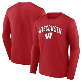 ファナティクス メンズ Tシャツ トップス Wisconsin Badgers Fanatics Branded Campus Long Sleeve TShirt Red