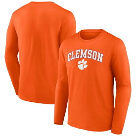 ファナティクス メンズ Tシャツ トップス Clemson Tigers Fanatics Branded Campus Long Sleeve TShirt Orange