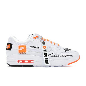 Nike �i�C�L ���f�B�[�X �X�j�[�J�[ �yNike Air Max 1 Just Do It White (Women's)�z �T�C�Y US_7.5(24.5cm) White/Black-Total Orange