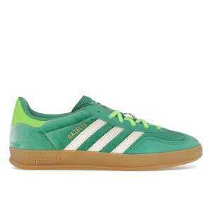 adidas �A�f�B�_�X ���f�B�[�X �X�j�[�J�[ �yadidas Gazelle Indoor Semi Court Green Velvet (Women's)�z �T�C�Y US_5(22.0cm) Semi Court Green/Cream White/Solar Green