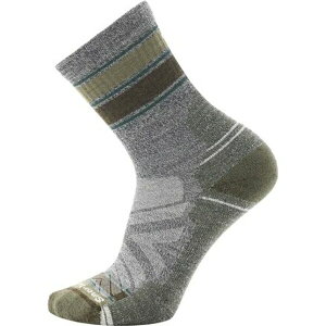 �X�}�[�g�E�[�� �����Y �C�� �A���_�[�E�F�A Performance Hike Light Cushion Striped Mid Crew Sock Ash/Charcoal