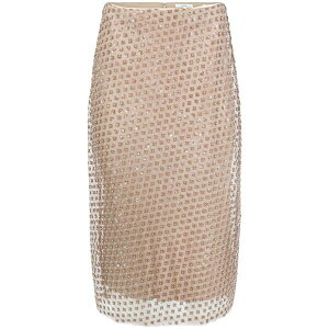 ���B���X ���f�B�[�X �X�J�[�g �{�g���X Sequin-embellished double-layer straight skirt Neutrals