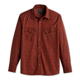 ペンドルトン メンズ シャツ トップス Men's Laramie Paisley Geo-Print Button-Down Western Shirt Chili Red