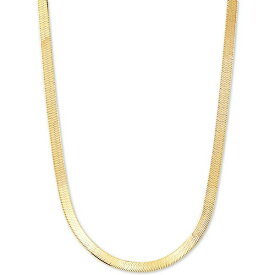 ジャニ ベルニーニ レディース ネックレス・チョーカー・ペンダントトップ アクセサリー Herringbone 18" Chain Necklace (4.5mm) in 18k Gold-Plated Sterling Silver Gold Over Silver