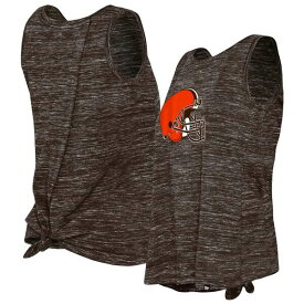 ニューエラ レディース Tシャツ トップス Cleveland Browns New Era Women's Space Dye TieBack Tank Top Brown