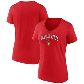 ファナティクス レディース Tシャツ トップス Illinois State Redbirds Fanatics Branded Women's Evergreen Campus VNeck TShirt Red
