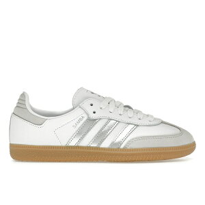 adidas �A�f�B�_�X ���f�B�[�X �X�j�[�J�[ �yadidas Samba OG White Silver Metallic Grey (Women's)�z �T�C�Y US_9(26.0cm) Footwear White/Silver Metallic/Grey One