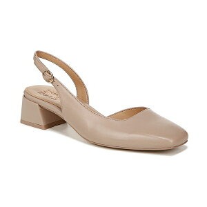 �i�`�����C�U�[ ���f�B�[�X �p���v�X �V���[�Y Jayla Mid-Heel Square Toe Slingback Pumps Warm Fawn Leather