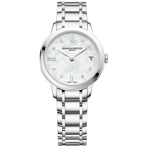 {[VG fB[X uXbgEoOEANbg ANZT[ Women's Swiss Classima Diamond-Accent Stainless Steel Bracelet Watch 31mm M0A10326 Silver