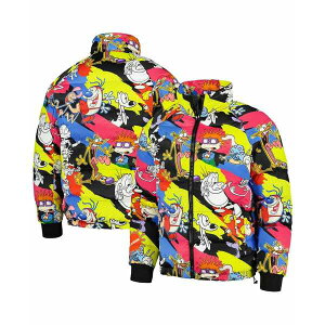 �t���[�Y �}�b�N�X �����Y �W���P�b�g���u���]�� �A�E�^�[ Men's Pink Rugrats Raglan Full-Zip Puffer Jacket Pink