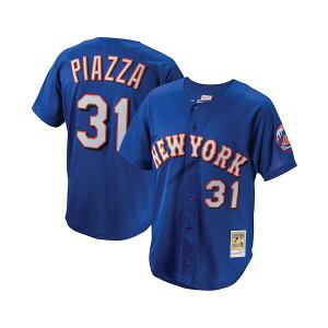 �~�b�`�F��&�l�X �����Y �V���c �g�b�v�X Men's Mike Piazza Royal New York Mets Cooperstown Collection Mesh Batting Practice Button-Up Jersey Royal