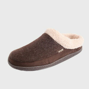 ApC XCX Y T_ V[Y Mens Memory Foam Clog Slippers Fleece Fuzzy Slip On House Shoes Brown