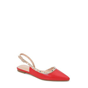 �o�[�l�X ���f�B�[�X �T���_�� �V���[�Y OdinaPyramid Stud Flats Red