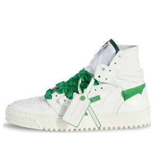 Off-White �I�t�z���C�g �����Y �X�j�[�J�[ �yOff-White 3.0 Off Court Leather Sneakers 'White Green' OMIA065S24LEA0050155�z �T�C�Y US_M_13