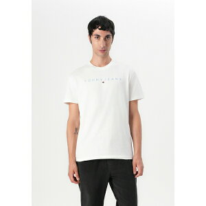 g~[qtBK[ Y T_ V[Y LINEAR LOGO TEE - Basic T-shirt - ecru multi