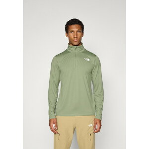 m[XtFCX Y T_ V[Y 1/4 ZIP TEE - Long sleeved top - bark mist