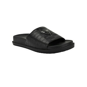 QX Y Xj[J[ V[Y Men's Vesper Branded Slip On Fashion Slides Black croco