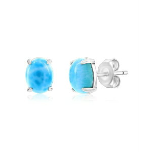 JrA gW[Y fB[X sAXCO ANZT[ Sterling Silver Oval Stud Earrings (Available in Larimar, Lapis, Malachite, or Kyanite) Larimar