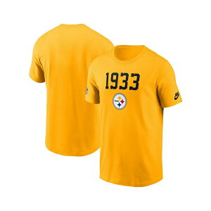 �i�C�L �����Y �V���c �g�b�v�X Men's Gold Pittsburgh Steelers 1933 Alt Pack Onside Conversion Performance T-Shirt Gold