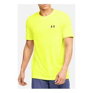Under Armour A_[A[}[ Y Xj[J[ yMen's Under Armour Seamless Wave Round Neck Training Sports Short Sleeve Yellow 1351450-786z TCY US_M_XL