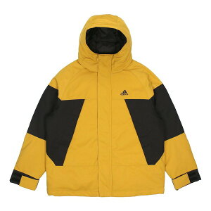 adidas AfB_X Y Xj[J[ yadidas Cb Bos Logo Jkt Contrast Color Stitching Hooded Down Jacket Yellow H23091z TCY US_M_XXL