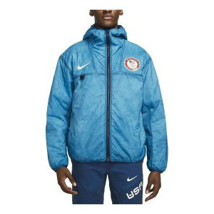 Nike iCL Y Xj[J[ yMen's Nike SS22 Alphabet Printing Hooded h With Down Feather Blue Jacket DH1596-476z TCY US_M_S