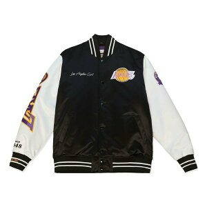 Mitchell & Ness ~b`F&lX Y Xj[J[ yMitchell & Ness x NBA Team Origins Varsity Satin Jacket 'Los Angeles Lakers' OJBF4854-LALYYPPPBKWHz TCY US_M_XXXL