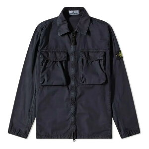 STONE ISLAND Xg[ACh Y Xj[J[ ySTONE ISLAND Brushed Cotton 2-Pocket Shirt Jacket 'Navy' 7615114WN-V0120z TCY US_M_XXXL