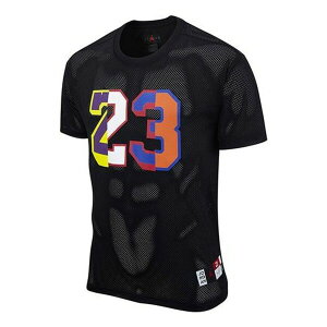 Air Jordan ジョーダン メンズ スニーカー 【Air Jordan DNA Colorblock Numeric Printing Mesh Breathable Short Sleeve Black DJ6387-010】 サイズ US_M_S