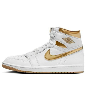 Air Jordan �W���[�_�� ���f�B�[�X �X�j�[�J�[ White/Metallic Gold-Gum Light Brown �y(WMNS) Air Jordan 1 OG 'White Metallic Gold' FD2596-107�z �T�C�Y US_W_13