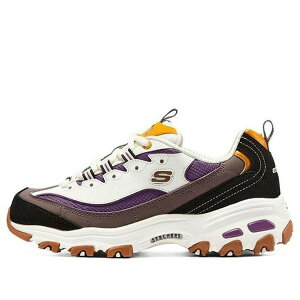 Skechers XPb`[Y fB[X Xj[J[ White/Brown/Black y(WMNS) Skechers D'lites 1.0 Sneakers 'White Brown Black' 66666179-NTMTz TCY US_7.5(24.5cm)