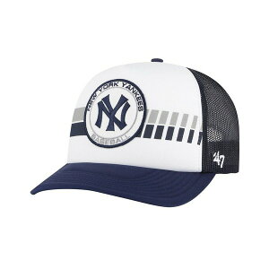 47�u�����h �����Y �X�q �A�N�Z�T���[ Men's White/Navy New York Yankees Cooperstown Collection Pack Express Trucker Adjustable Hat Navy