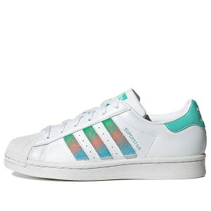 adidas �A�f�B�_�X ���f�B�[�X �X�j�[�J�[ �y(WMNS) adidas originals Superstar For White/Green/Blue GZ2798�z �T�C�Y US_W_4.5