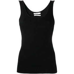 �R�[ ���f�B�[�X �j�b�g&�Z�[�^�[ �A�E�^�[ Slim-fit knitted tank top Black