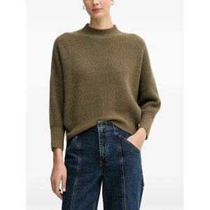 �E�C ���f�B�[�X �j�b�g&�Z�[�^�[ �A�E�^�[ Funnel neck knitwear Green