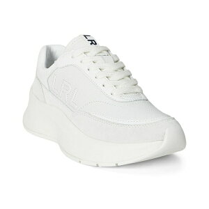 ラルフローレン レディース スニーカー シューズ Women's Franky Tumbled Leather Sneaker Bianco leather