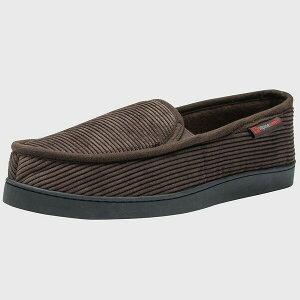 ApC XCX Y T_ V[Y Men's Wide Men s Moccasin Slippers Steve | Memory Foam Slip-On House Shoes | Cozy Indoor Slipper with Durable Sole Brown