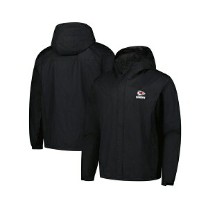 _ubN Y WPbgu] AE^[ Men's Black Kansas City Chiefs Tropic Waterproof Packable Full-Zip Hoodie Jacket Black