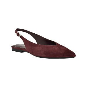 JoNC fB[X T_ V[Y Women's Galiana Pointy Toe Slingback Flats Dark Red Suede