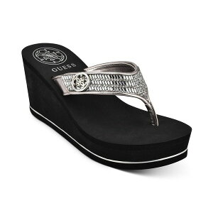 QX fB[X T_ V[Y Sarraly Eva Logo Wedge Slip On Flip Sandals Disco Rhinestone