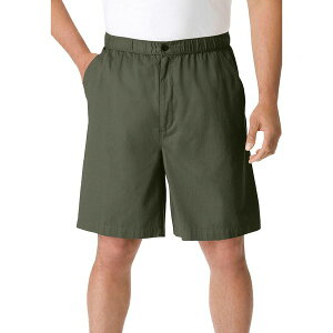 LOTCY Y JWApc {gX Big & Tall Knockarounds 8" Full Elastic Plain Front Short Olive classic modern