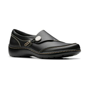 N[NX fB[X Xb|E[t@[ V[Y Women's Cora Teresa Round Toe Loafers Black Tumbled Leather
