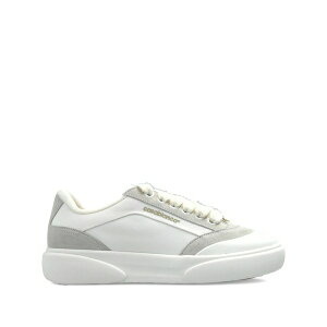 �J�T�u�����J �����Y �X�j�[�J�[ �V���[�Y Suede-panel leather low-top sneakers White