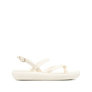 �A���V�G���g�O���[�N�T���_�� ���f�B�[�X �T���_�� �V���[�Y Crossover-strap leather sandals White