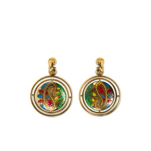 �G�g�� ���f�B�[�X �s�A�X���C�������O �A�N�Z�T���[ Paisley button drop earrings Gold