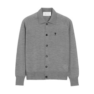 �A�~ �����Y �J�[�f�B�K�� �A�E�^�[ Ami de coeur embroidered cardigan Grey